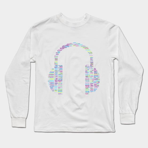 headphones Long Sleeve T-Shirt by Squallp